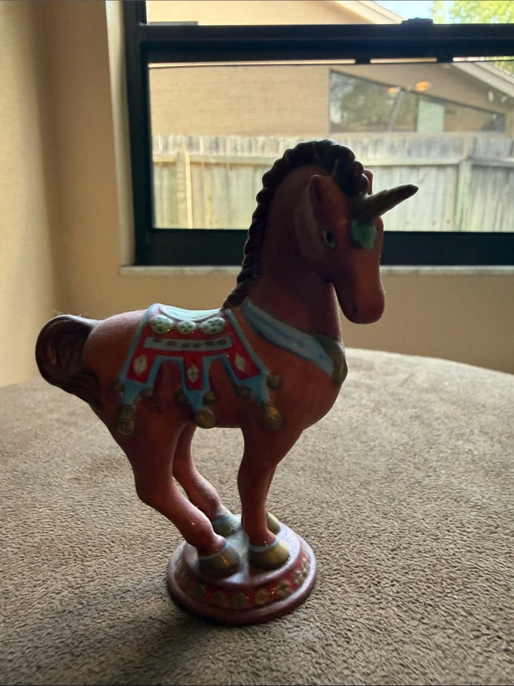 Franklin Mint Multicolor Unicorn Figurine Shelf Display